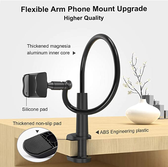 SHAWE Phone Holder Bed Gooseneck Mount